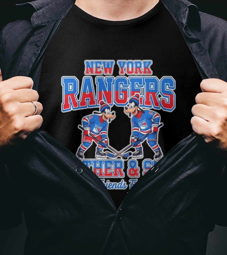 New York Rangers Goofy Father And Son Best Friends For Life T-Shirt