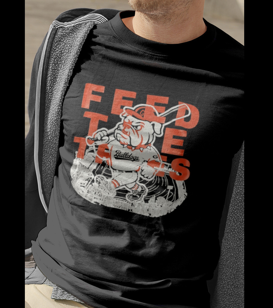 Feed The Tates Georgia Bulldogs Sanford Stadium Baseball T-Shirt