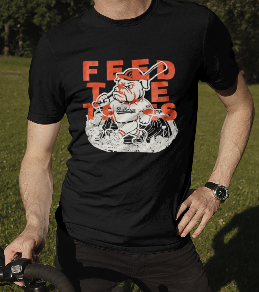 Feed The Tates Georgia Bulldogs Sanford Stadium Baseball T-Shirt