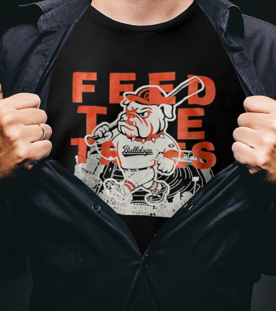 Feed The Tates Georgia Bulldogs Sanford Stadium Baseball T-Shirt