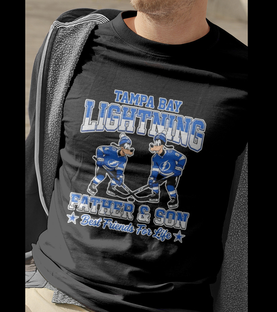 Tampa Bay Lightning Goofy Father And Son Best Friends For Life T-Shirt
