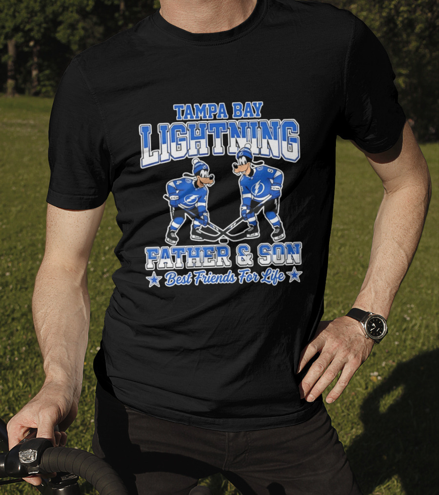 Tampa Bay Lightning Goofy Father And Son Best Friends For Life T-Shirt