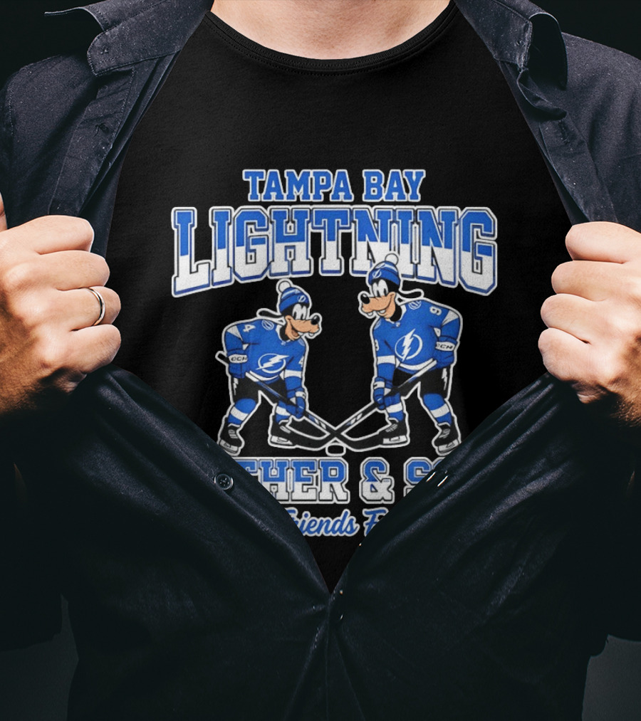 Tampa Bay Lightning Goofy Father And Son Best Friends For Life T-Shirt