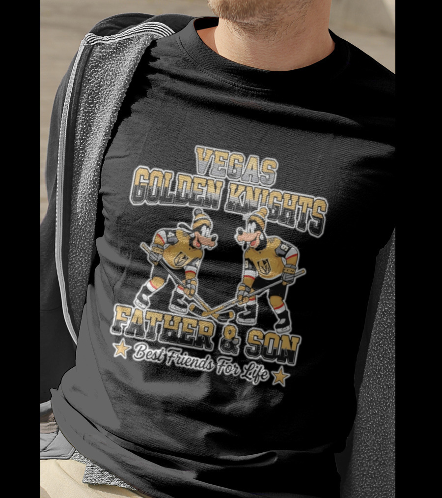 Vegas Golden Knights Goofy Father & Son Best Friends For Life T-Shirt