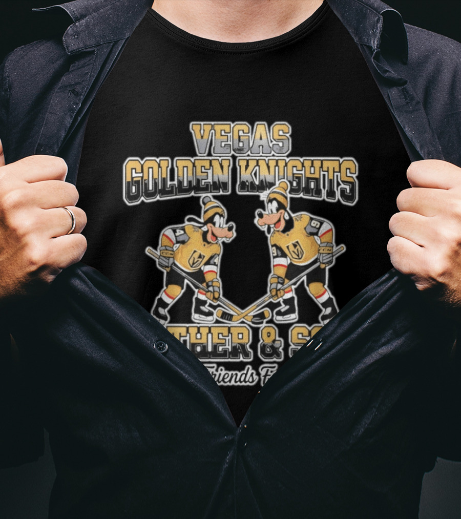 Vegas Golden Knights Goofy Father & Son Best Friends For Life T-Shirt