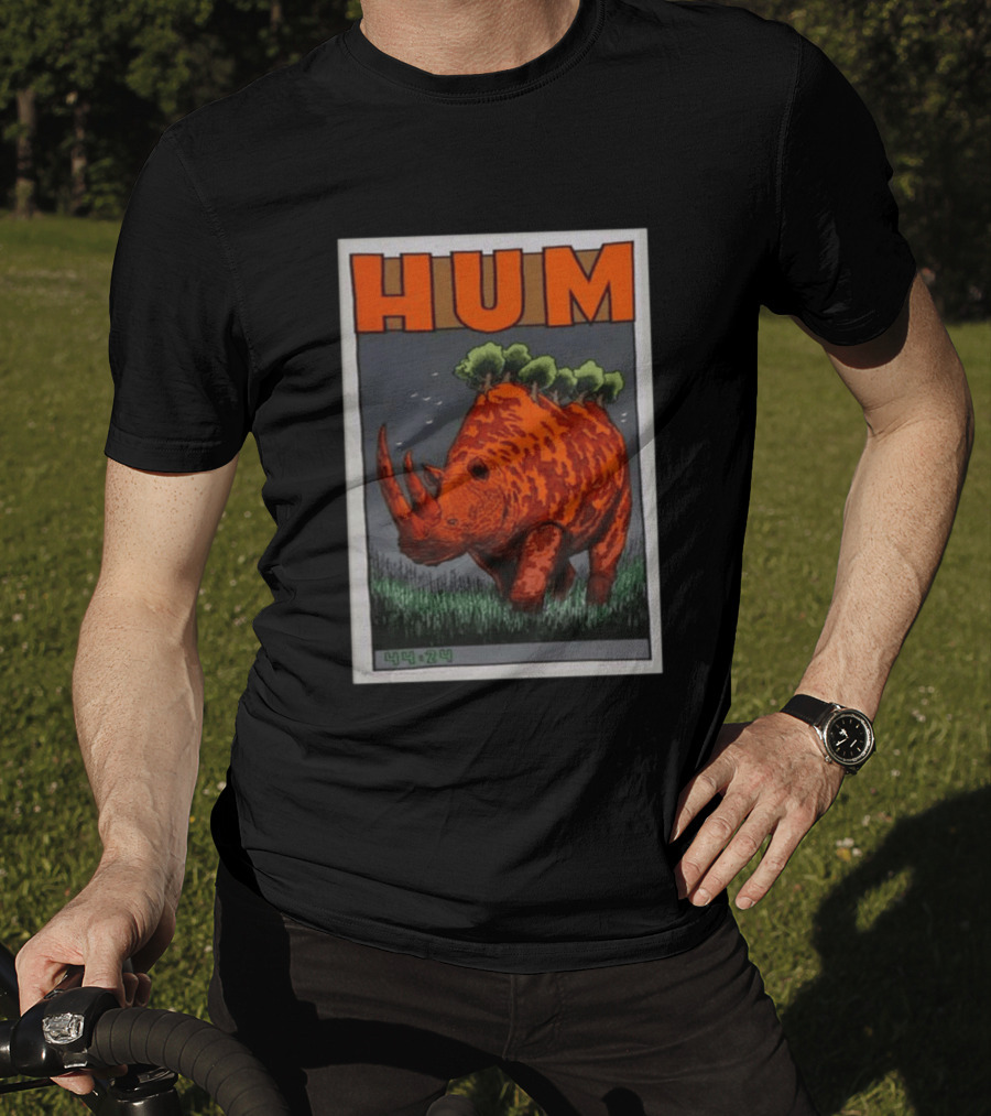 Hum Band 2025 2026 Tour With Rhino And Trees T-Shirt