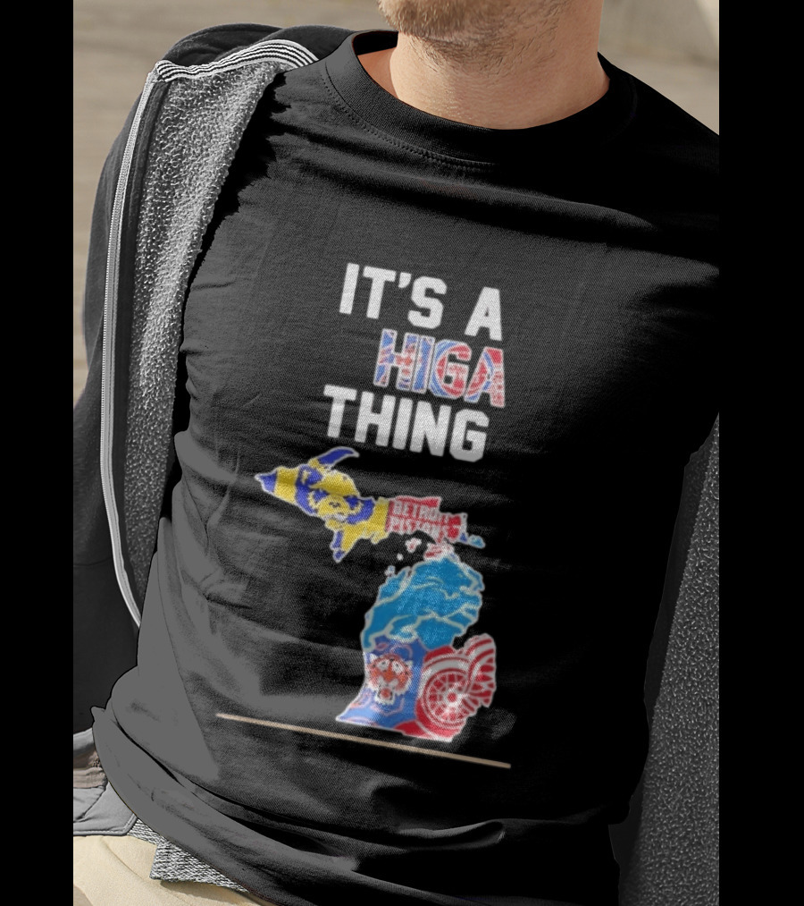 It's A Michigan Thing Detroit Pistons Tigers Red Wings Wolverines T-Shirt