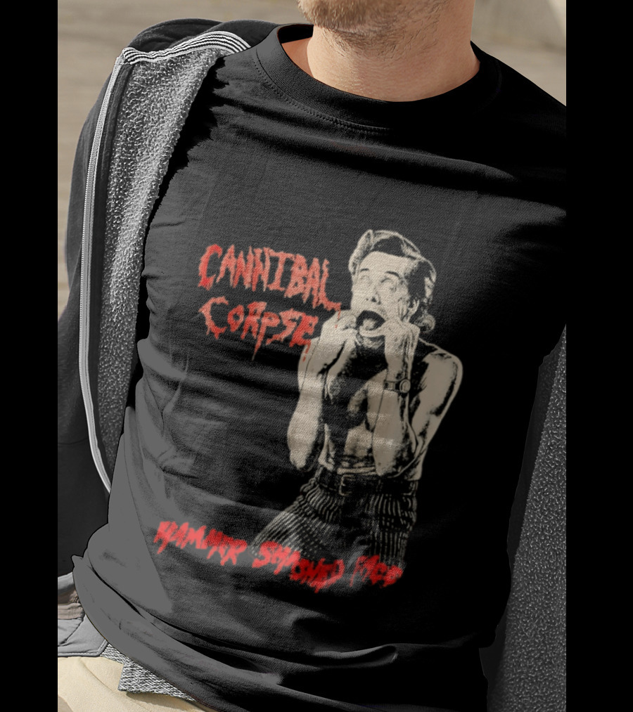 Cannibal Corpse Hammer Smashed Face Jim Carrey Ace Ventura Metal Music Band T-Shirt
