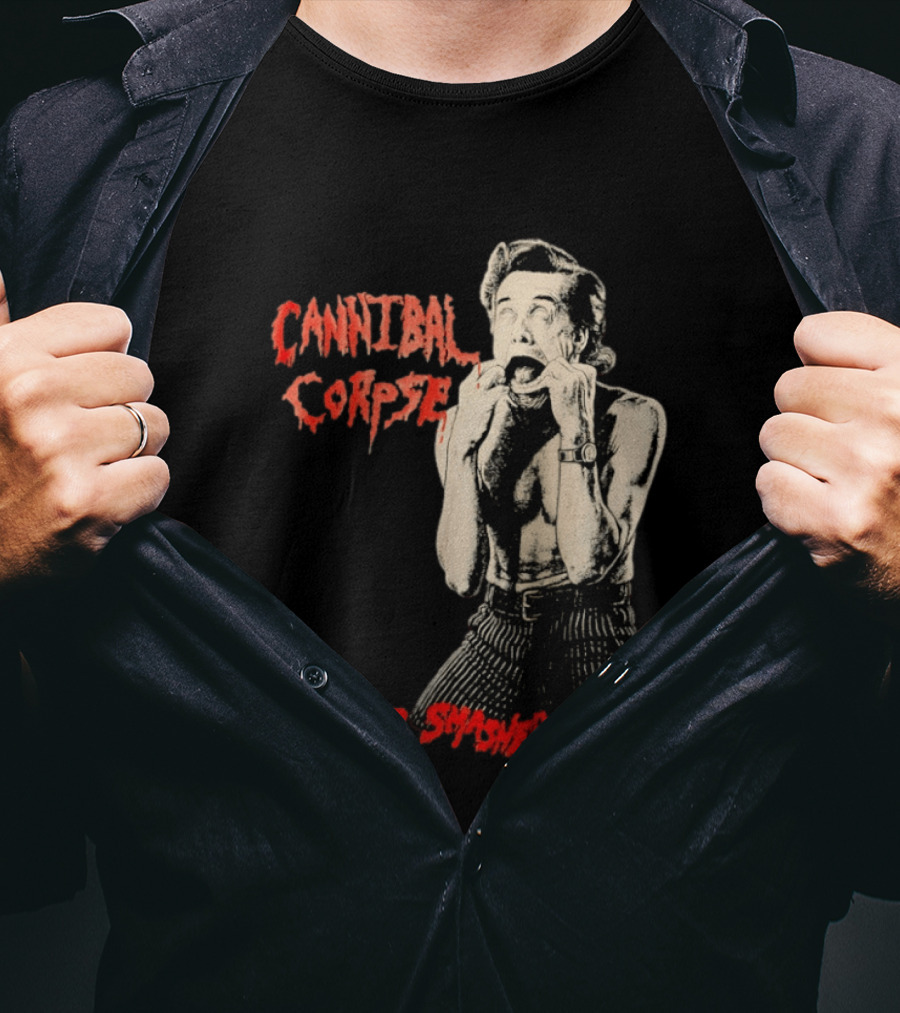 Cannibal Corpse Hammer Smashed Face Jim Carrey Ace Ventura Metal Music Band T-Shirt