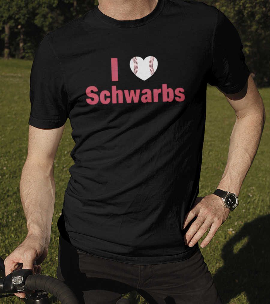 Philadelphia Phillies I Love Schwarbs Heart Baseball Kyle Schwarber MLB T-Shirt