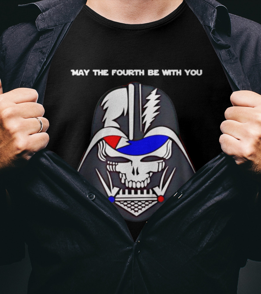 May The Fourth Be With You Darth Vader Grateful Dead Mashup T-Shirt