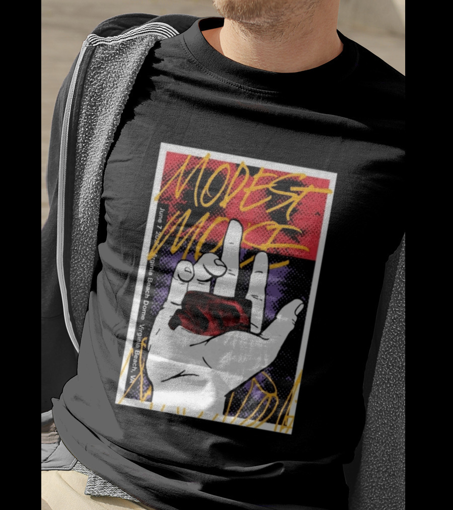 Modest Mouse June 7 2026 Virginia Beach Dome Hand T-Shirt