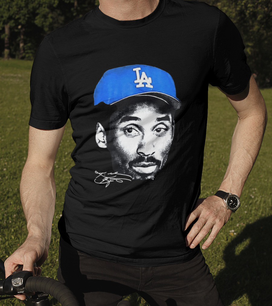Kobe Bryant Iconic Los Angeles Dodgers LA Hat T-Shirt