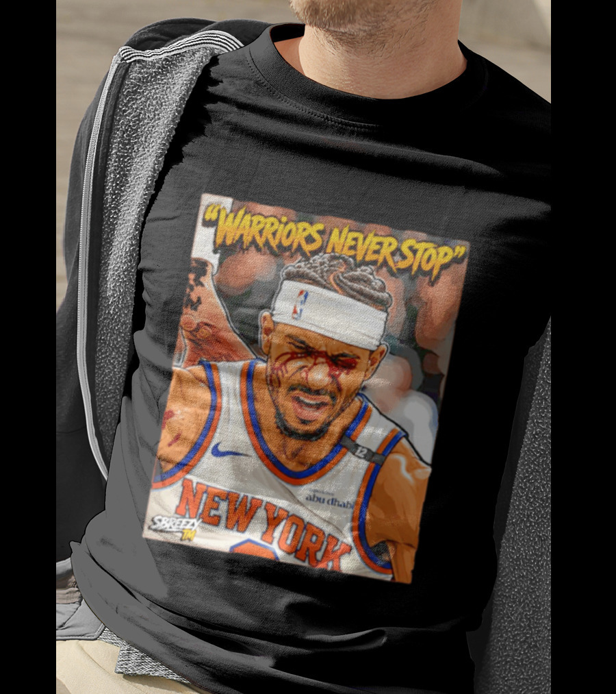 New York Knicks Josh Hart Warriors Never Stop Abu Dhabi Experience T-Shirt