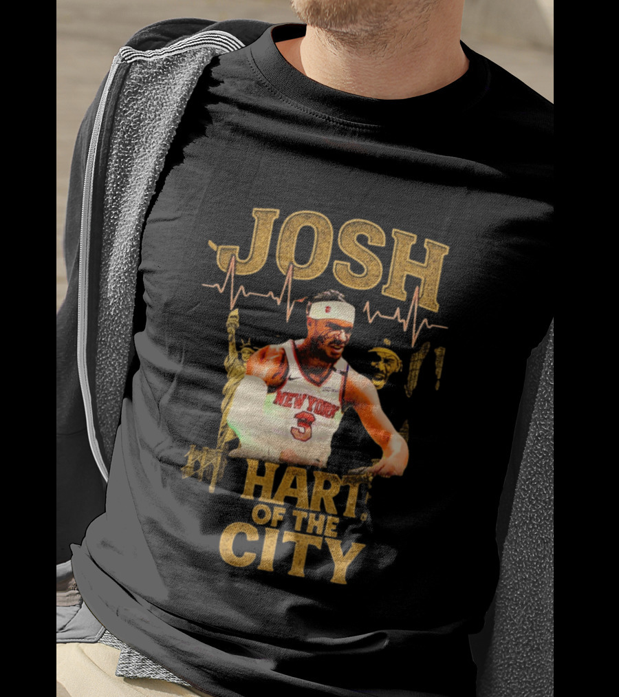 Josh Hart New York Knicks Statue Of Liberty City T-Shirt