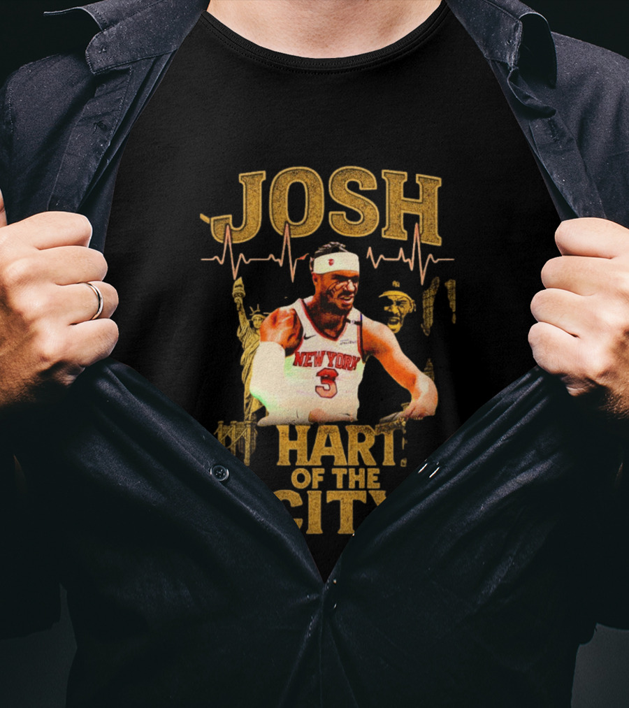 Josh Hart New York Knicks Statue Of Liberty City T-Shirt