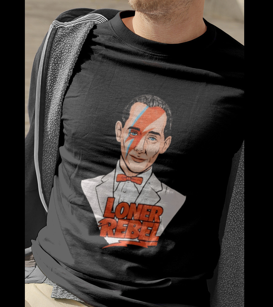 Pee Wee Herman David Bowie Aladdin Sane Loner Rebel Mashup Pop Culture T-Shirt