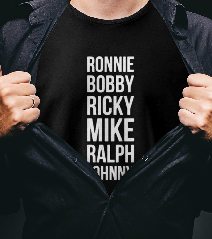 Ronnie Bobby Ricky Mike Ralph And Johnny New Edition Members Retro 80s HIP HOP Streetwear T-Shirt
