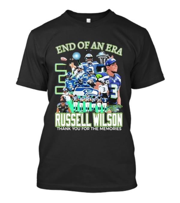 Russell Wilson Seattle Seahawks End Of An Era Thank You For The Memories T-Shirt