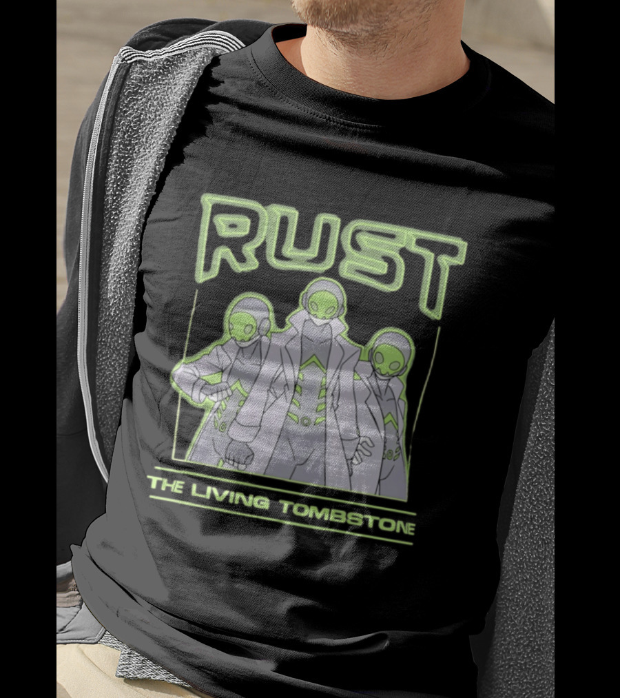 Rust The Living Tombstone Futuristic Sci Fi Characters Music Band T-Shirt