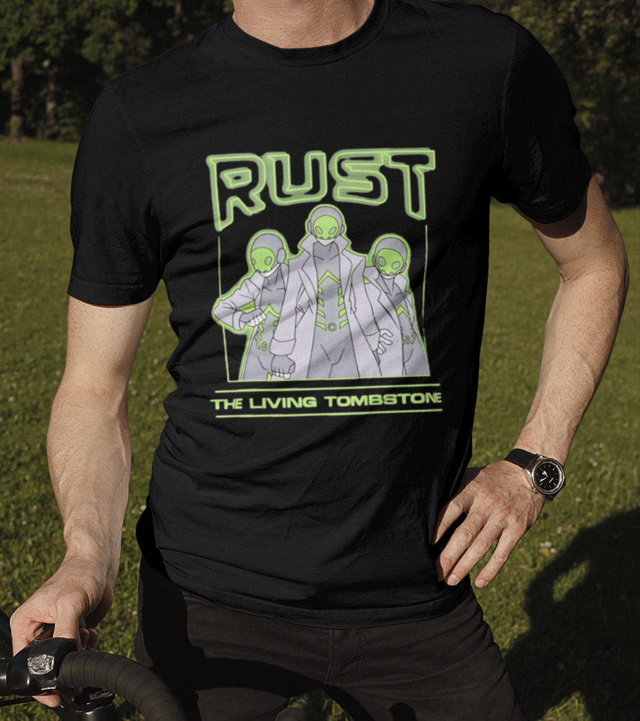 Rust The Living Tombstone Futuristic Sci Fi Characters Music Band T-Shirt