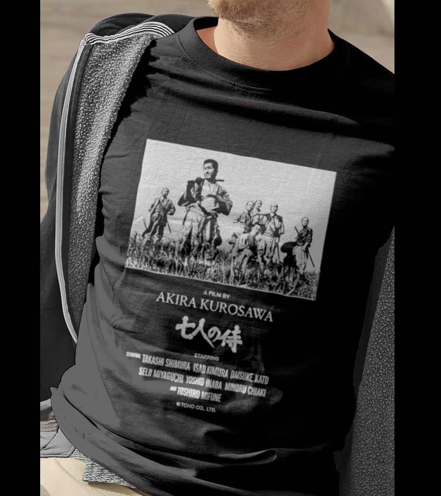 Seven Samurai Akira Kurosawa Takashi Shimura Isao Kimura Daisuke Kato Classic Film T-Shirt