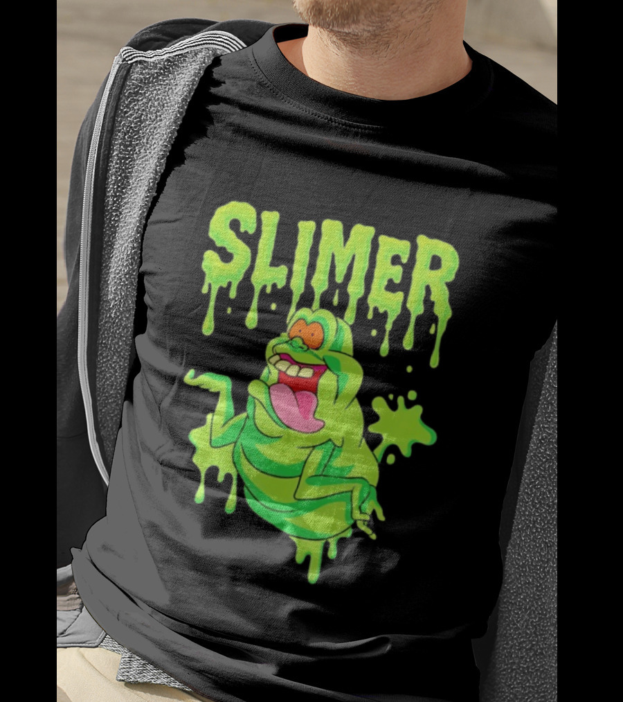Ghostbusters Slimer Green Ectoplasm Dripping Slime T-Shirt
