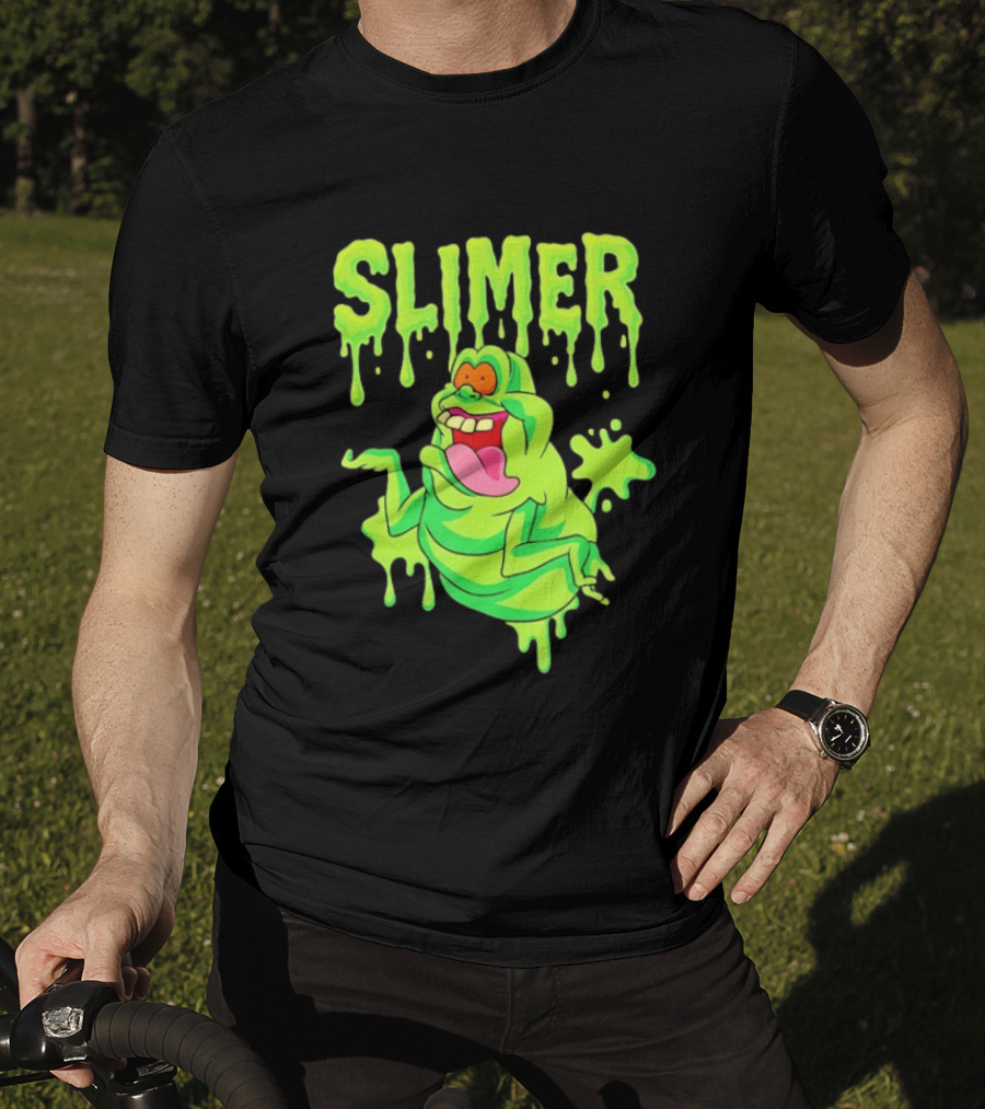 Ghostbusters Slimer Green Ectoplasm Dripping Slime T-Shirt