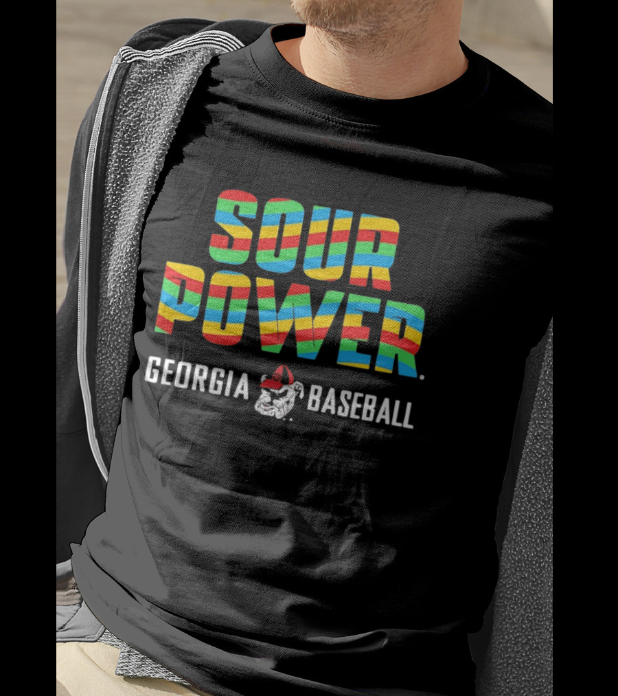 Sour Power Georgia Baseball Bulldog Candy T-Shirt