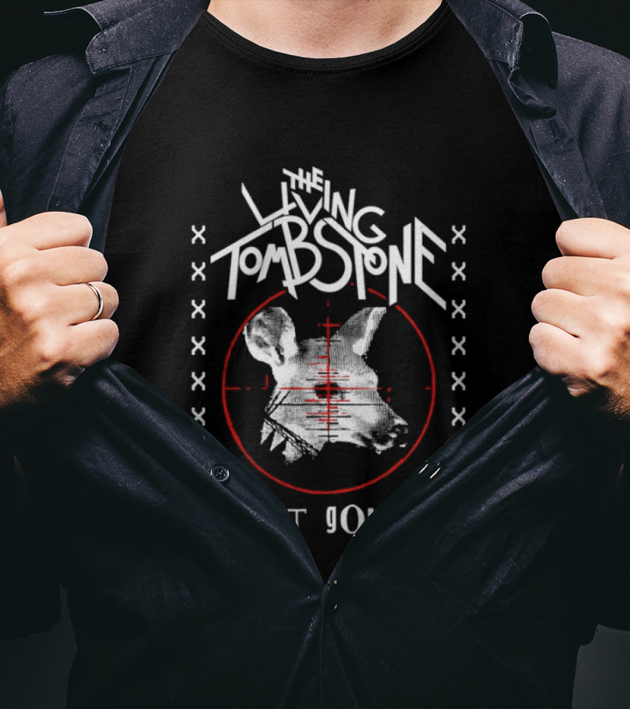 The Living Tombstone Defeat Goliath Animal Target Red Crosshair Sight T-Shirt