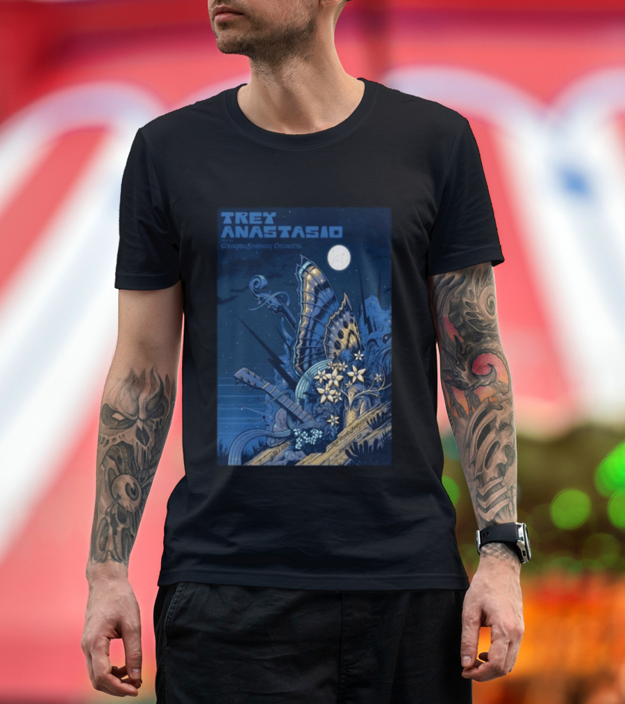 Trey Anastasio Colorado Symphony Orchestra Red Rocks Amphitheatre Moonlit Performance June 7 2026 T-Shirt