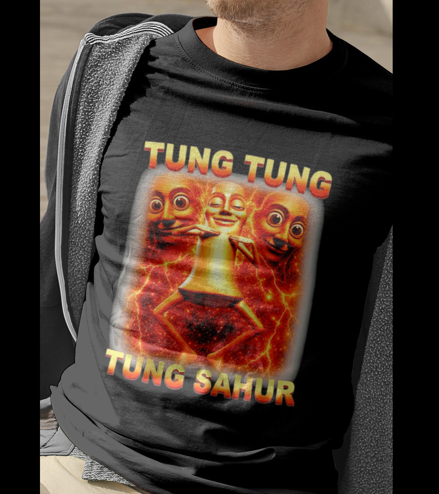 Tung Tung Tung Sahur Meme Brainrot Viral Image T-Shirt