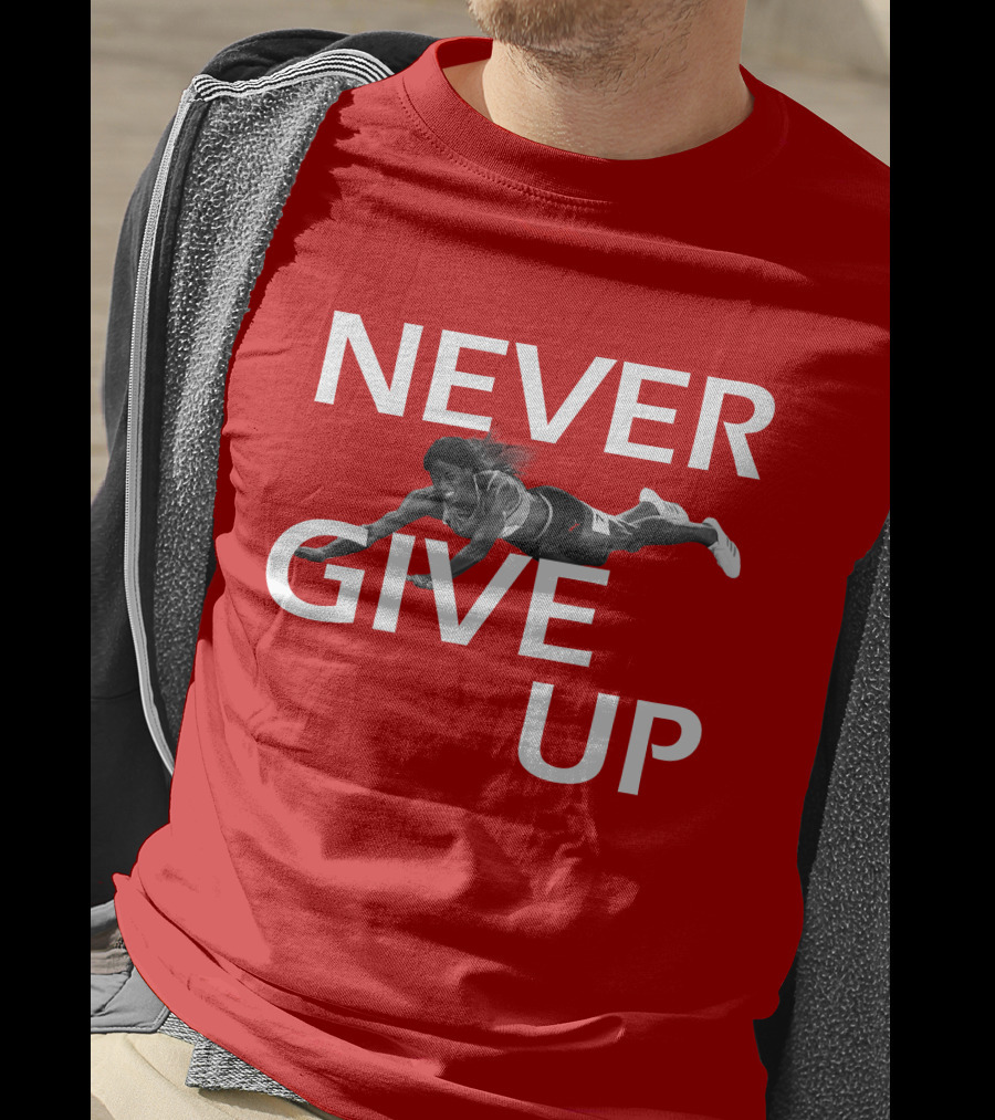 NEVER GIVE UP Shaunae Miller Jump Drive Determination T-Shirt