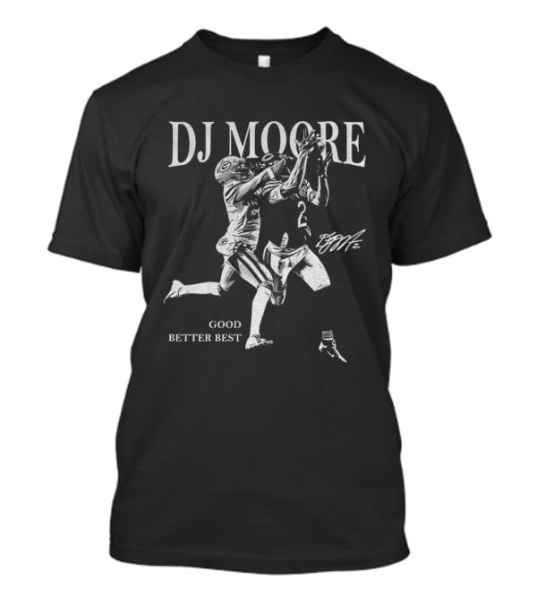 DJ Moore Chicago Good Better Best Retro Signature Football T-Shirt