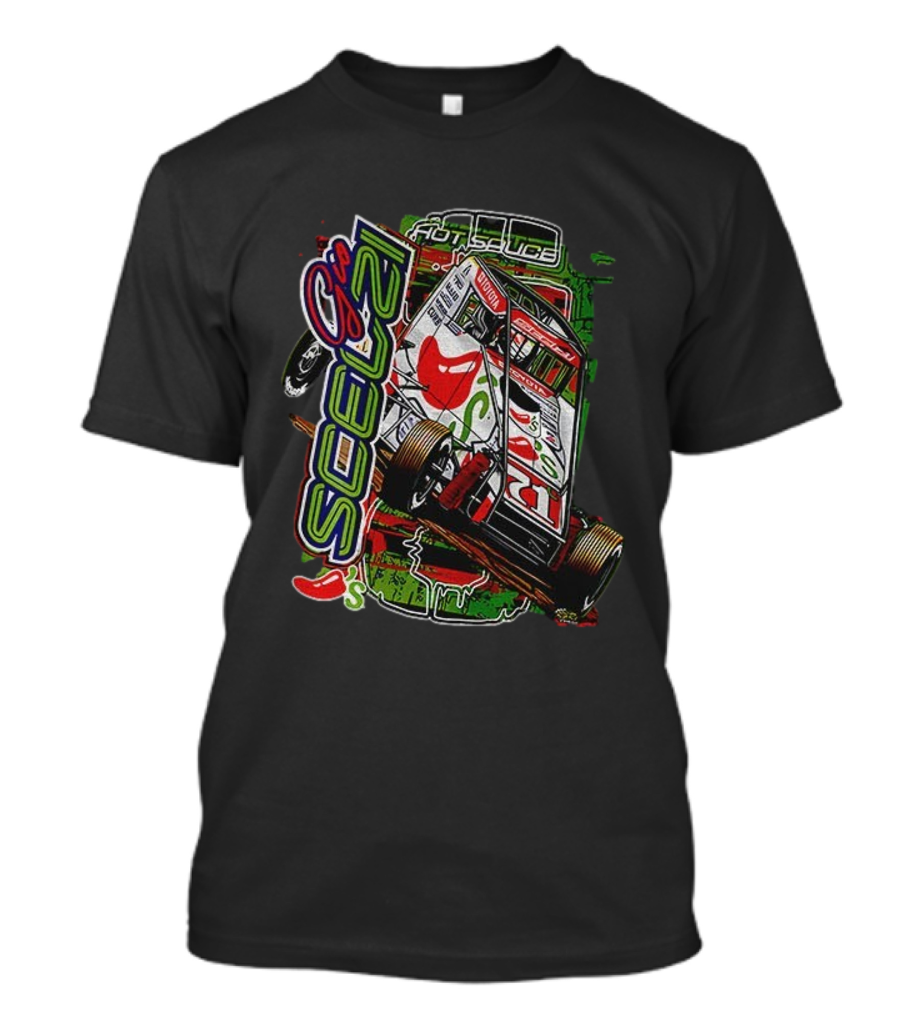 Gio Scelzi Hot Sauce Chili Bowl Racing Graphics T-Shirt