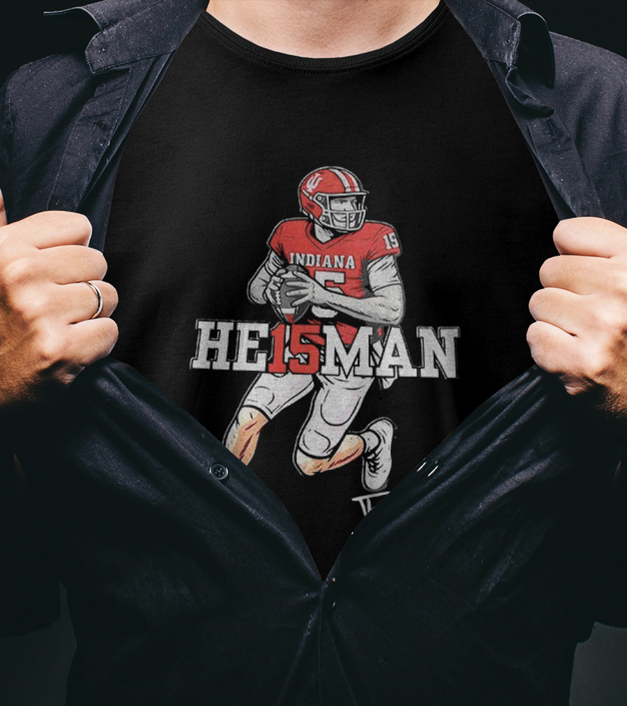 Indiana Hoosiers He15man Football Signature Player Sketch T-Shirt