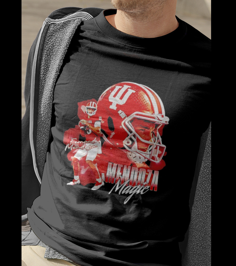 Fernando Mendoza Indiana Mendoza Magic Football Player Collage T-Shirt