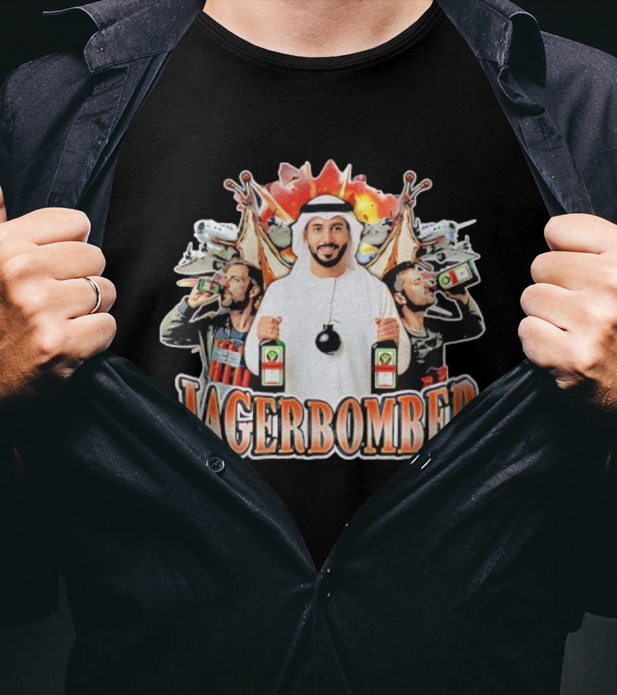Jagerbomber Drinking Humor Explosive Fun With Jagermeister References T-Shirt