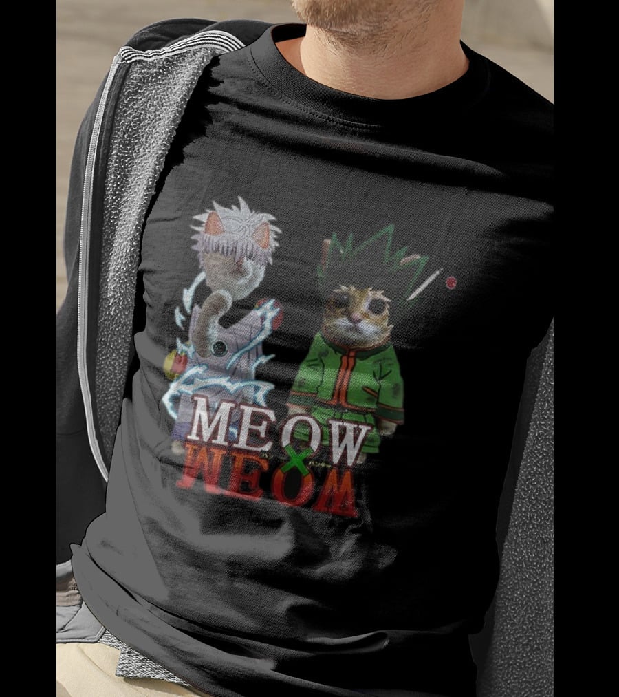 MeowxMeow HxH GonxKillua Cat Anime Parody T-Shirt
