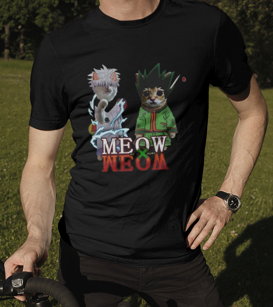 MeowxMeow HxH GonxKillua Cat Anime Parody T-Shirt