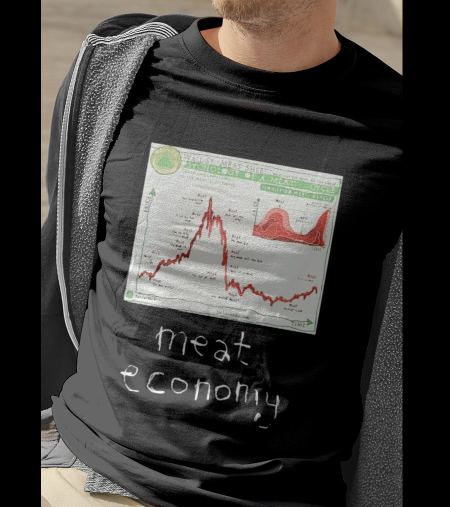 Wall St Meat Sheet Meat Economy Psycholog Of A Meat Cycle Chart T-Shirt