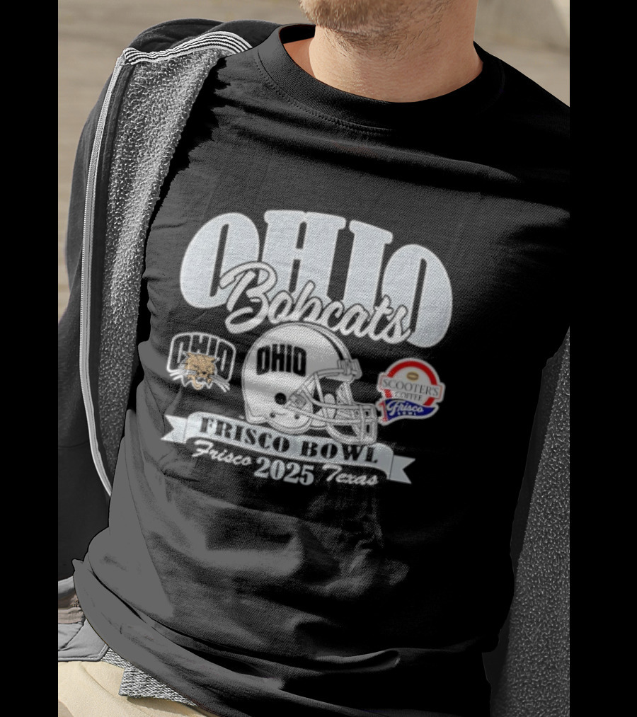 Ohio Bobcats Frisco Bowl 2025 Helmet Theme T-Shirt