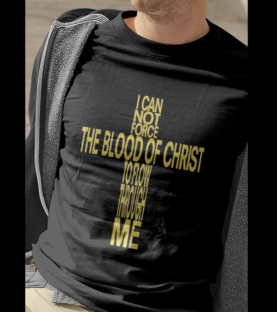 Immolation Band Here In After The Blood Of Christ I Cannot Force To Flow Through Me T-Shirt