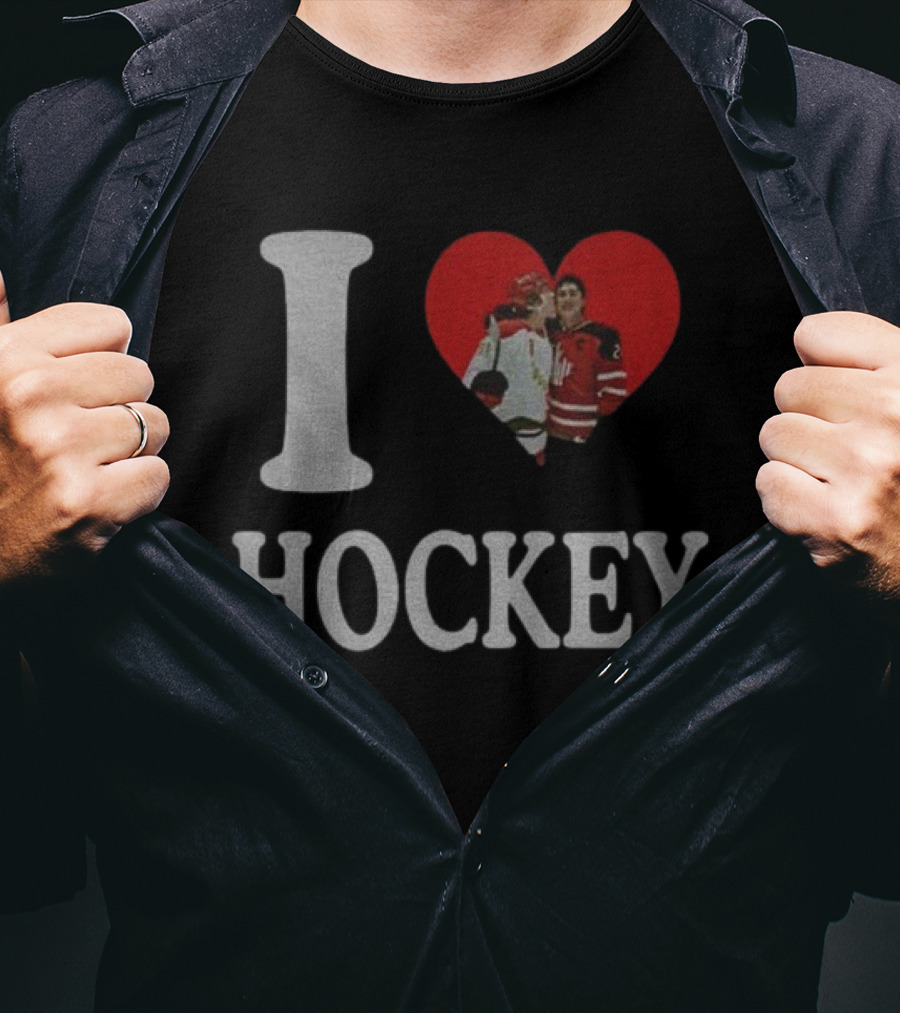 Ilya Rozanov Shane Hollander I Love Hockey Rivalry T-Shirt