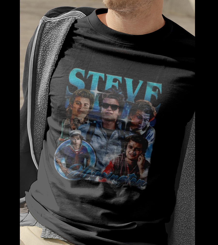 Steve Harrington Vintage Bootleg TV Series Collage T-Shirt