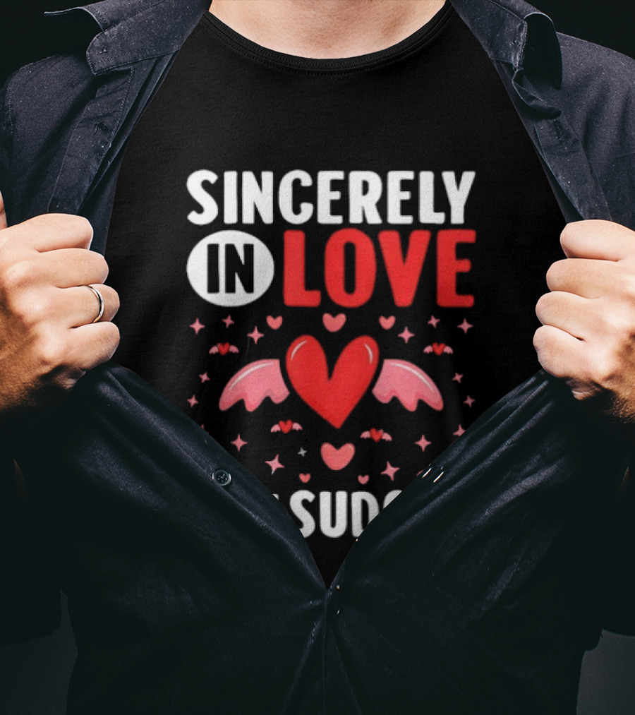 Sincerely In Love With Sudoku Heart Wings And Stars T-Shirt