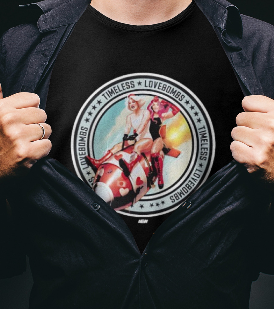 Timeless Love Bombs All Elite Wrestling Bombs Away T-Shirt