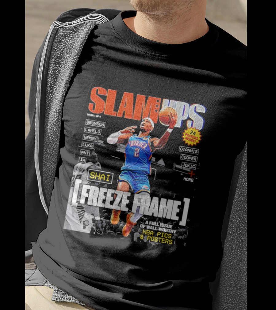 SLAM Ups Shai Gilgeous Alexander Freeze Frame Thunder NBA Picks S T-Shirt