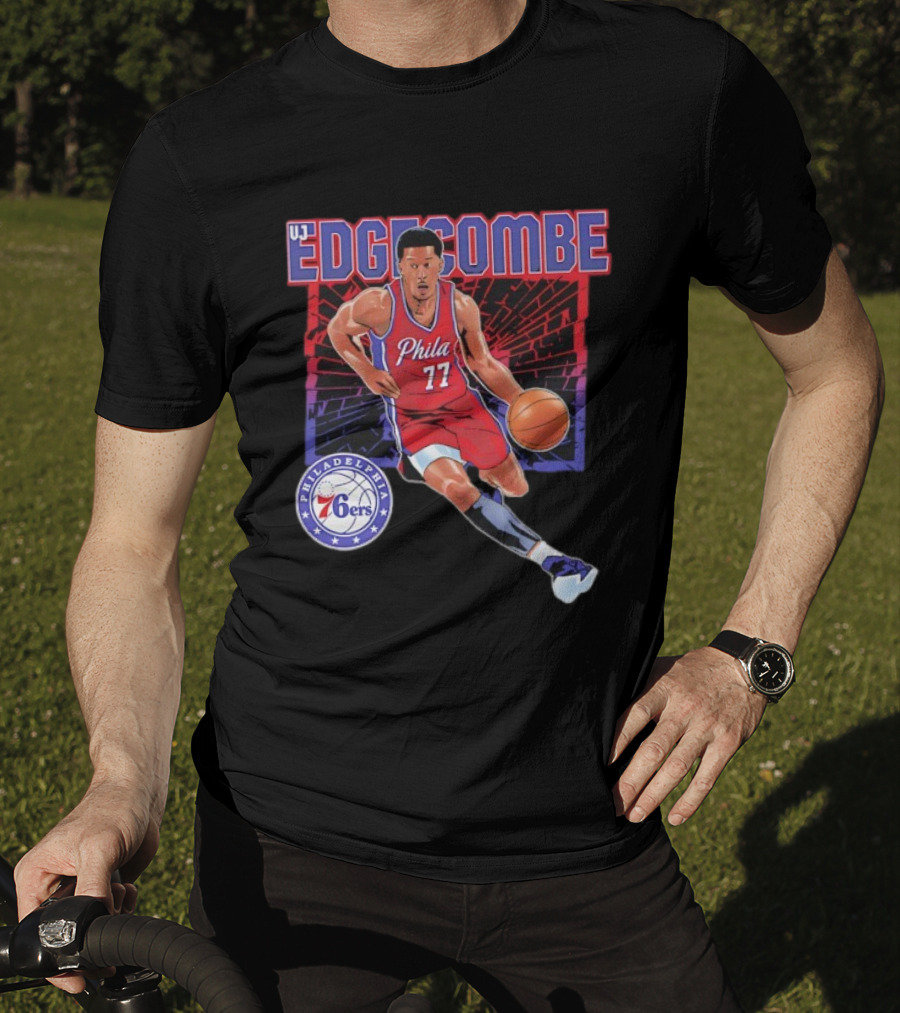 VJ Edgecombe Philadelphia 76ers NBA Phila 77 Basketball Player T-Shirt