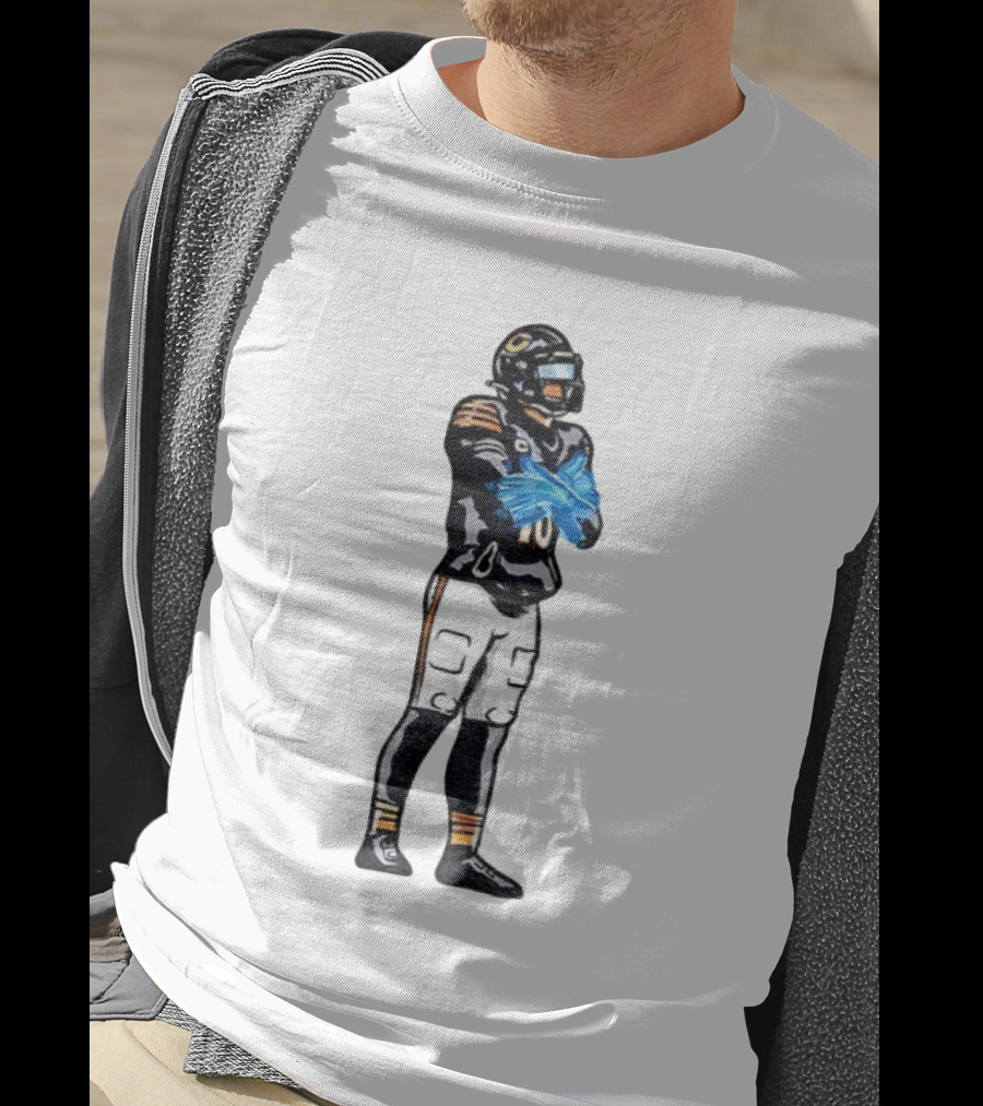 Caleb Williams Iceman #18 Ice Gloves Football Player Crossing Arms Black And Orange Jersey T-Shirt